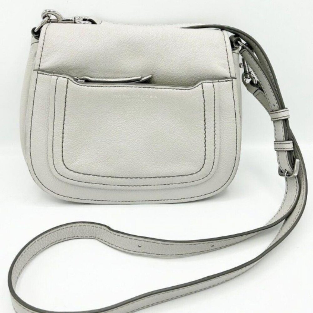 Marc Jacobs Empire City Leather Messenger Crossbody Bag, NWOT, white